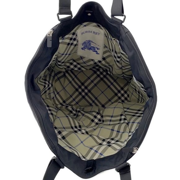 BURBERRY Shield Field Tote Nylon Black 8098118 - Picture 11 of 14